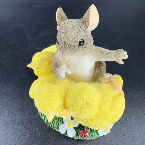 Charming Tails Fitz And Floyd Figurine Resin Whimsical Shhh Don’t Make A Peep - Picture 9 of 13